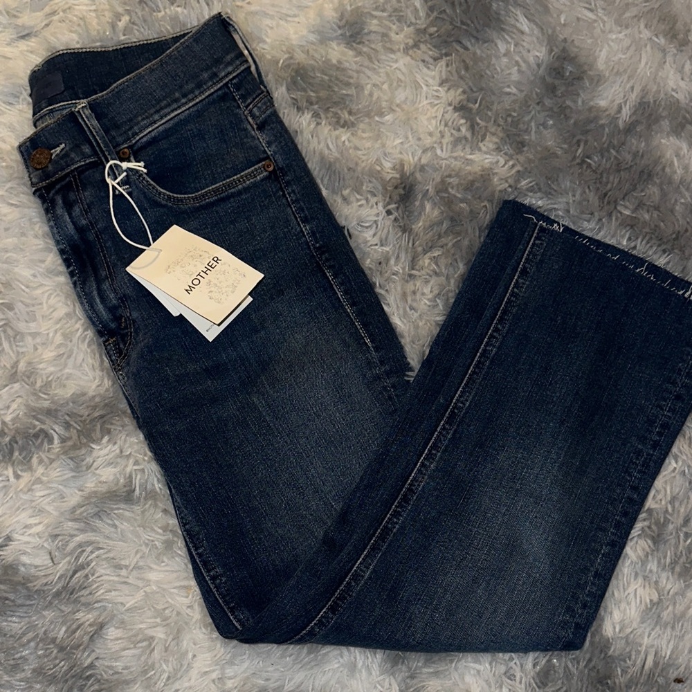 MOTHER The Mid Rise Dazzler Ankle Fray Jeans This Time Next Year - Size 23